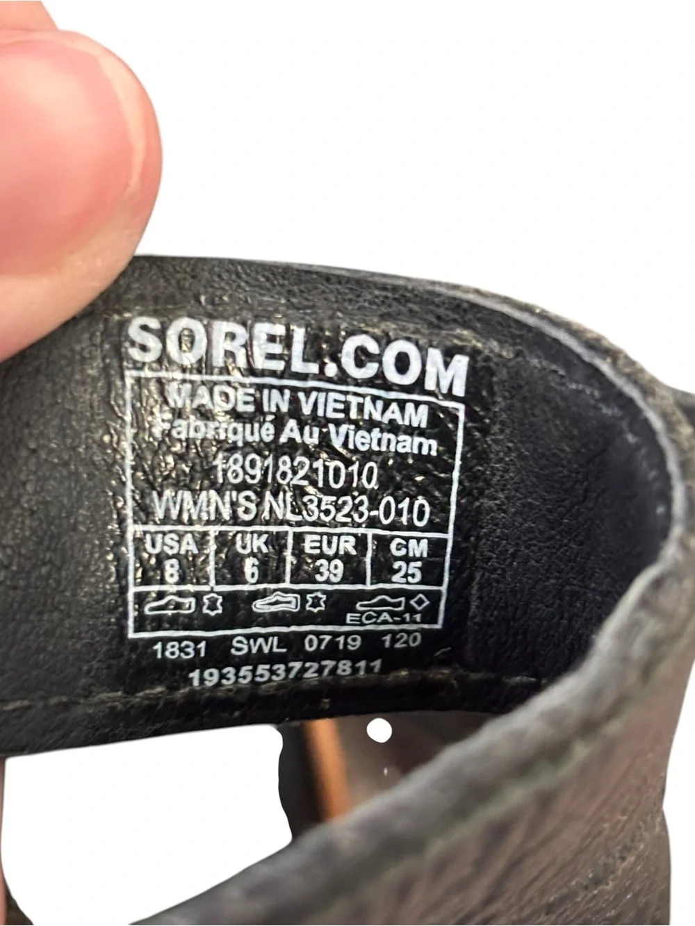 Sorel Joanie Ankle Black Leather Wrap Lace Sandals – Sz 8